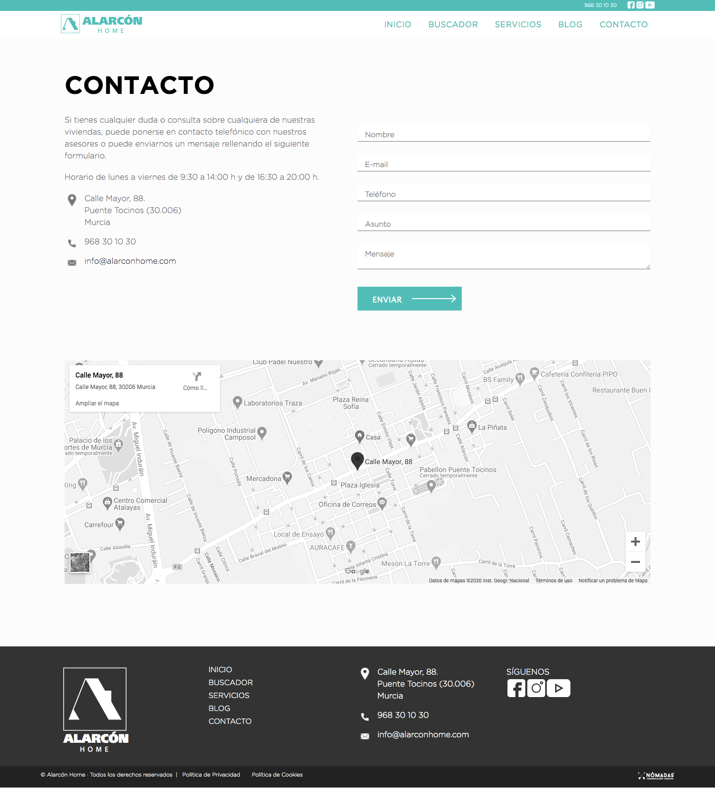 Estudio de diseño en Murcia. Diseño de páginas web a medida en Murcia | Nómadas Comunicación Creativa.