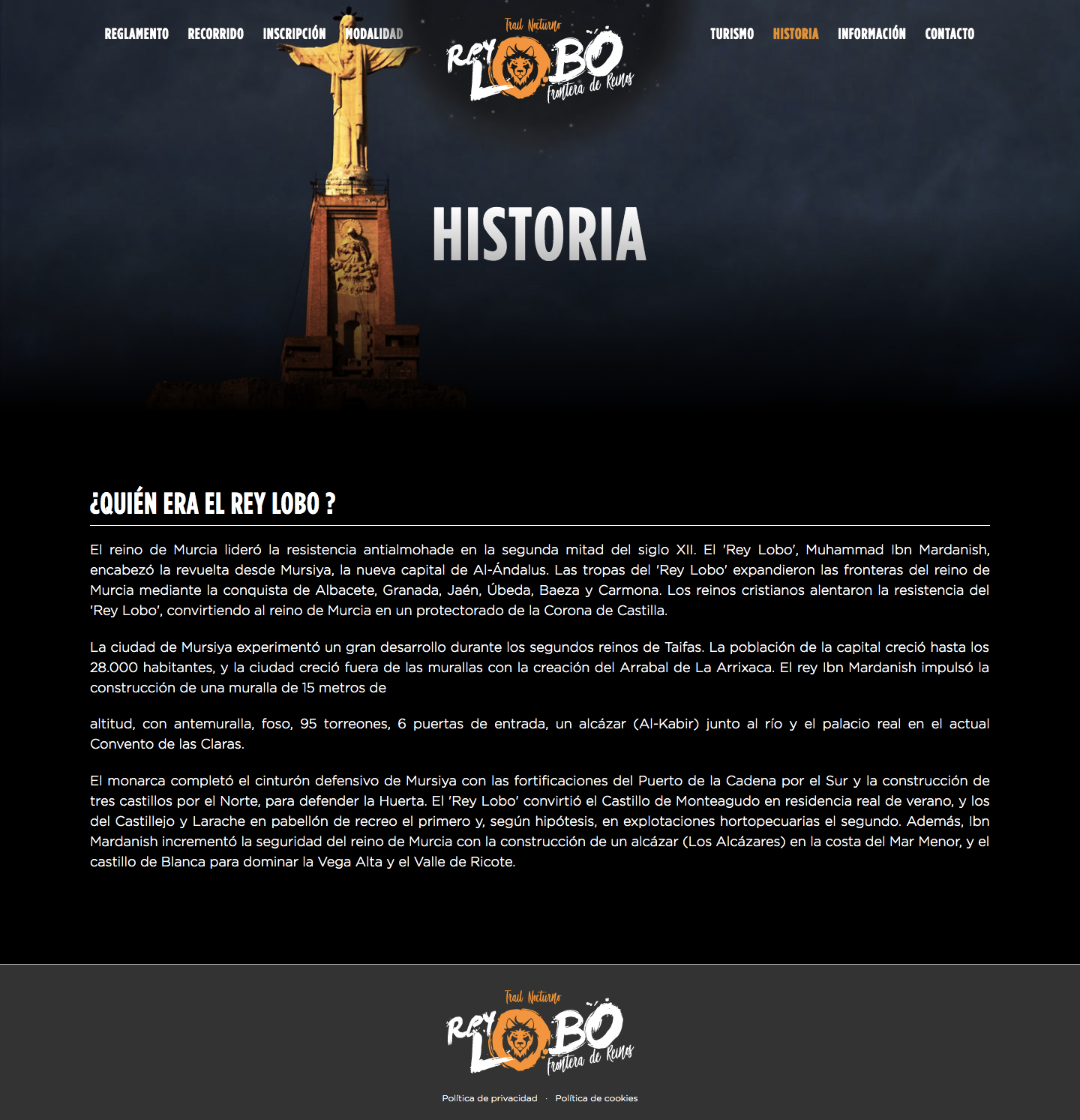 Diseñador de páginas web a medida para Trail Nocturna en Murcia, Madrid y Panamá City | Nómadas Comunicación Creativa